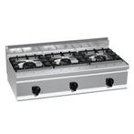 GGM Gastro | Gaskookplaat - 31 kW - 3-pits | GHB164T |, Verzenden, Nieuw, Inbouw