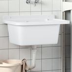 vidaXL Gootsteen wandgemonteerd 60x40x28 cm hars wit, Doe-het-zelf en Verbouw, Sanitair, Verzenden, Nieuw