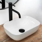 REA Mini opzetwastafel - Rechthoekig - Glans wit - 37 x 2..., Ophalen of Verzenden, Nieuw
