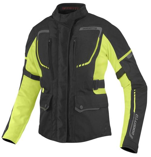 Bogotto Azury 2in1 Waterdichte Dames Zwart Neon Geel, Motoren, Kleding | Motorkleding, Dames, Nieuw met kaartje, Jas | textiel