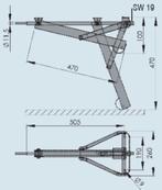 AL-KO Uitdraaisteun 800kg 19x50.5cm, Nieuw