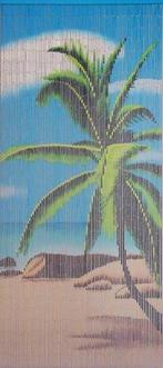 Vliegengordijn palmboom strand, bamboe gordijn, deurgordijn, Nieuw