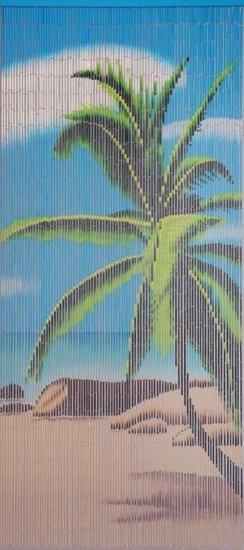 Vliegengordijn palmboom strand, bamboe gordijn, deurgordijn, Doe-het-zelf en Verbouw, Deuren en Horren, Nieuw