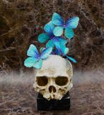 Paris London - sculptuur, Blue Poetry (Schedel met Vlinders)