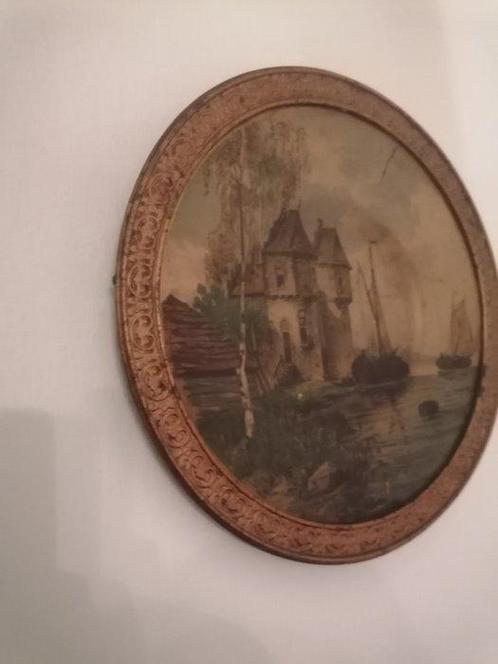 J.S.J de jongh - Wandbord - Rond - Hout, Metaal - Antiek, Antiek en Kunst, Curiosa en Brocante