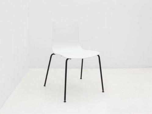 Kantinestoel Arper Aava - kunststof wit - 4-poot zwart -, Huis en Inrichting, Stoelen, Gebruikt, Ophalen of Verzenden