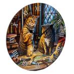 Klok - Purrlock Holmes Kat - Lisa Parker - Fantasy - 30x30x4, Huis en Inrichting, Woonaccessoires | Klokken, Ophalen of Verzenden
