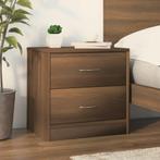 vidaXL Nachtkastje 40x30x40 cm bewerkt hout bruin eikenkleur, Minder dan 45 cm, Verzenden, Nieuw, Minder dan 55 cm