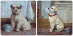 Otto Eerelman (1839-1926) - 2 luik - Hondje met brief en, Antiek en Kunst, Kunst | Schilderijen | Klassiek