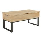 Salontafel Rauli eikenkleurig en zwart 100x50x47 cm [en.casa, Huis en Inrichting, Tafels | Salontafels, Verzenden, Nieuw