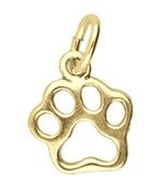 Gouden Hondenpoot ketting hanger, Sieraden, Tassen en Uiterlijk, Verzenden, Nieuw