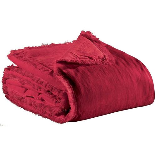 Plain throw Fara Ruby 135 x 200, Huis en Inrichting, Woonaccessoires | Plaids en Woondekens, Nieuw, Verzenden