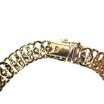 Vintage gouden schakel armband (Schakelarmband), Sieraden, Tassen en Uiterlijk, Armbanden, Ophalen of Verzenden, Gebruikt, Overige kleuren