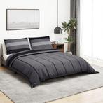 vidaXL Dekbedovertrekset 155x220 cm katoen donkergrijs, Verzenden, Nieuw, Grijs