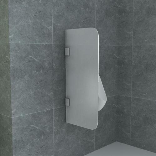 Urinoirscherm Schaamschot BWS Perry 40x90 cm Melkglas Wit, Doe-het-zelf en Verbouw, Sanitair, Overige typen, Nieuw, Ophalen of Verzenden