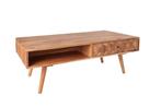 Massief houten salontafel MYSTIC LIVING 100cm naturel acacia, Huis en Inrichting, Tafels | Salontafels, Nieuw, Ophalen of Verzenden