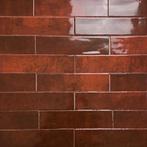Wandtegel gemstone handvorm look rood 7.5x30 op=op, Nieuw, Ophalen of Verzenden, 10 m² of meer, Wandtegels