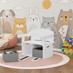 Kinderbank en Tafel 2-in-1 met Opbergruimte Zit en Speelset, Verzenden, Nieuw