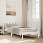 vidaXL Bedframe extra lang zonder matras grenenhout wit, Eenpersoons, Verzenden, Wit, Nieuw