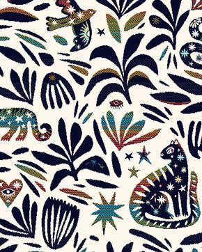Jacquard Mystic Multicolor, Hobby en Vrije tijd, Stoffen en Lappen, Overige kleuren, Nieuw
