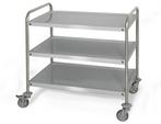 GGM Gastro | Serveerwagen - 1000x500mm - met 3 opslagruimtes, Verzenden