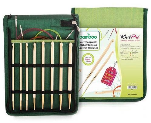 KnitPro Bamboo Afghaans Tunische Haaknaalden (verwisselbaa, Hobby en Vrije tijd, Breien en Haken, Ophalen of Verzenden