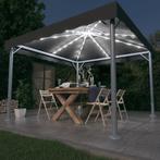 vidaXL Prieel met LED-lichtslinger 300x300 cm aluminium, Tuin en Terras, Verzenden, Nieuw