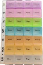 Pillendoos week - multicolor engelstalig, Diversen, Verpleegmiddelen, Nieuw, Verzenden