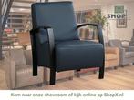 Leren fauteuil Glory - Toledo Marine (blauw), Huis en Inrichting, Fauteuils, Nieuw, Ophalen of Verzenden, 50 tot 75 cm, Industrieel, Modern