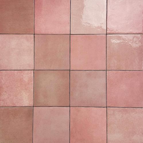 Equipe wandtegel artisan rose mallow 13,2x13,2 random roze, Doe-het-zelf en Verbouw, Tegels, Wandtegels, Nieuw, 10 m² of meer