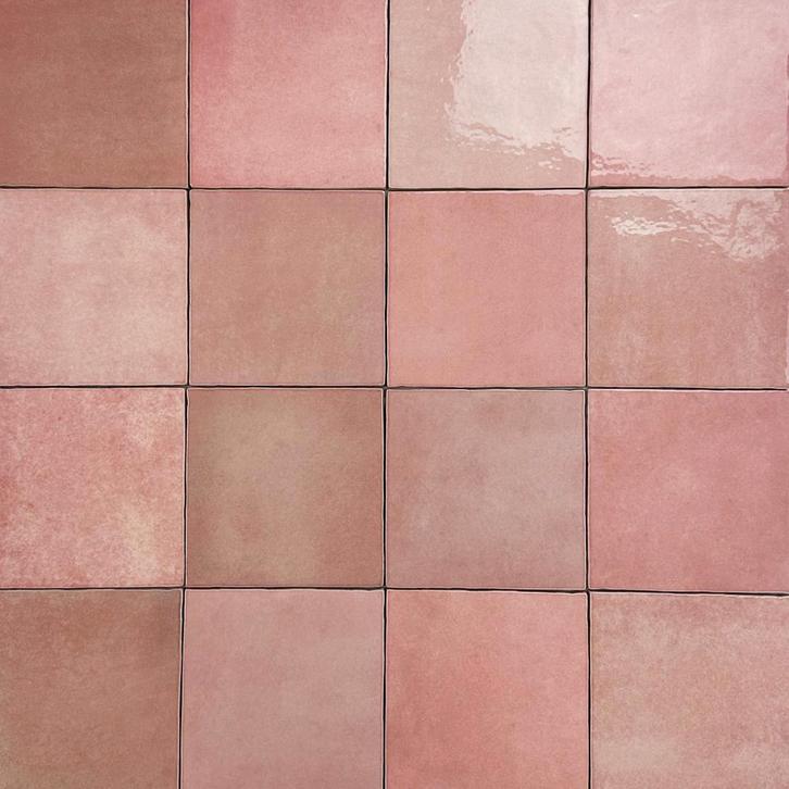 Equipe wandtegel artisan rose mallow 13,2x13,2 random roze, Doe-het-zelf en Verbouw, Tegels, Wandtegels, Nieuw, 10 m² of meer