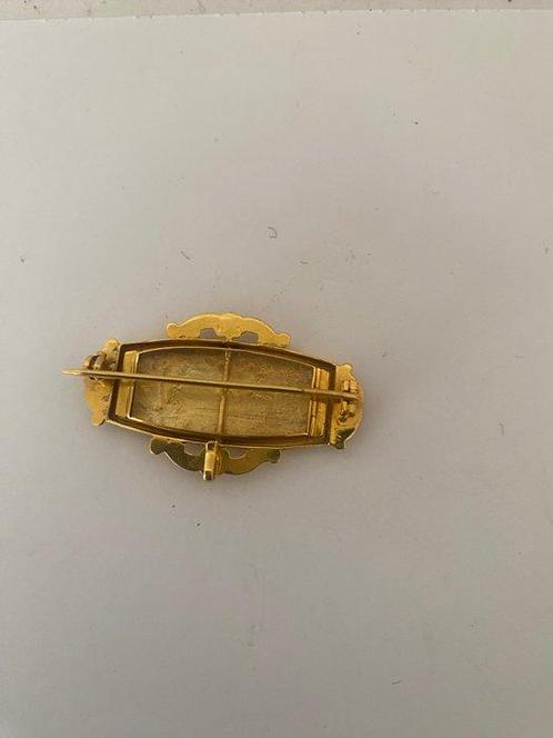 Speld - 14 karaat Geel goud - Speldje met relikwie, Sieraden, Tassen en Uiterlijk, Antieke sieraden