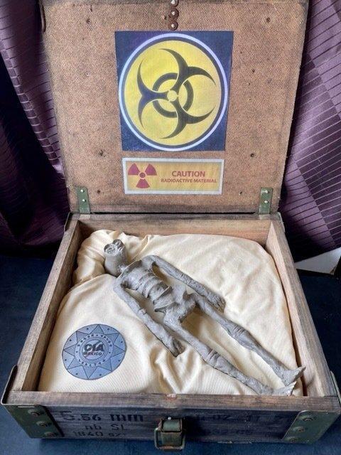 EXTRATERREST VAN NAZCA (Peru) - Gereconstrueerd skelet, Antiek en Kunst, Curiosa en Brocante