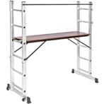 Aluminium opvouwbare ladder - zilver, Doe-het-zelf en Verbouw, Gereedschap | Handgereedschap, Nieuw, Verzenden