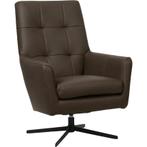 Leren draaifauteuil Central - Toledo Espresso (bruin), Nieuw, Ophalen of Verzenden, 75 tot 100 cm, Industrieel, Modern