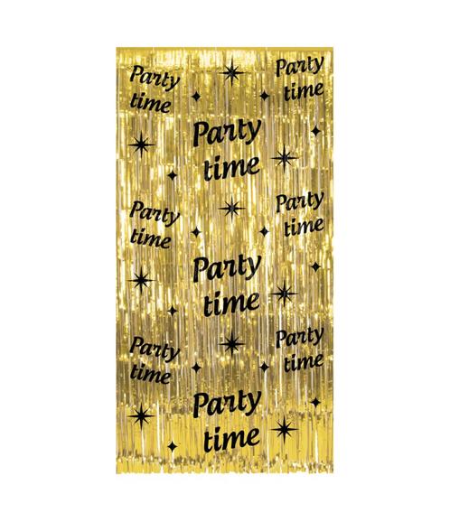 Party Deurgordijn Goud Zwart, Hobby en Vrije tijd, Feestartikelen, Nieuw, Verzenden