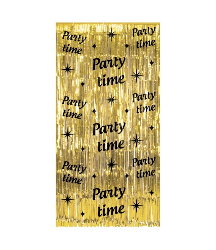 Party Deurgordijn Goud Zwart, Hobby en Vrije tijd, Feestartikelen, Nieuw, Verzenden