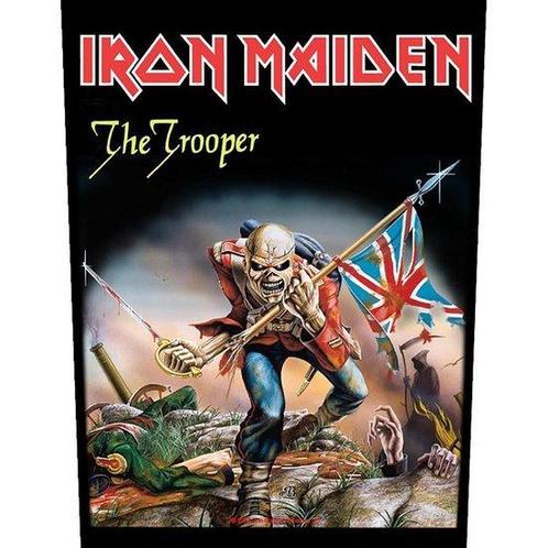 Iron Maiden - The Trooper - Backpatch officiële merchandise, Verzamelen, Muziek, Artiesten en Beroemdheden, Kleding, Nieuw, Ophalen of Verzenden
