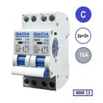 Gacia installatieautomaat Kookgroep 2P+2N C16 6KA -, Doe-het-zelf en Verbouw, Elektra en Kabels, Ophalen of Verzenden, Nieuw