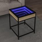 vidaXL Salontafel met Infinity LED 40x40x51 cm sonoma, Minder dan 50 cm, 50 tot 100 cm, Verzenden, Nieuw