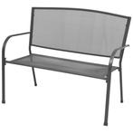 vidaXL Tuinbank 108 cm staal en mesh antraciet, Tuin en Terras, Verzenden, Nieuw, Metaal