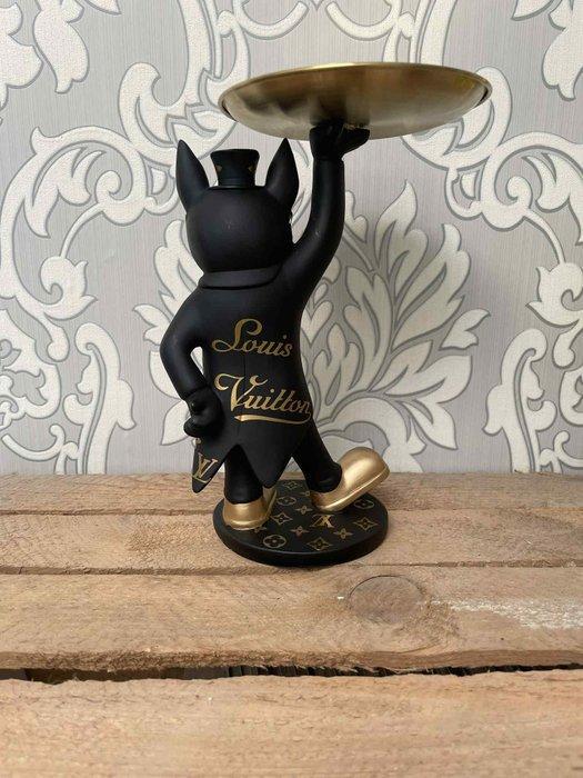 H.D - Beeldje, Louis vs Bitcoin - 26 cm - Hars - 2025, Antiek en Kunst, Curiosa en Brocante