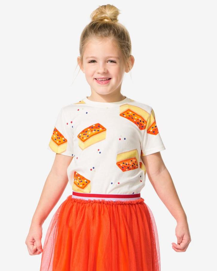 HEMA Kinder T-shirt tompouce gebroken wit, Kinderen en Baby's, Kinderkleding | Overige, Nieuw, Verzenden