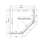 Aanbieding: Douchecabine Van Rijn ST04 Vijfhoek Helder incl., Ophalen of Verzenden, Nieuw