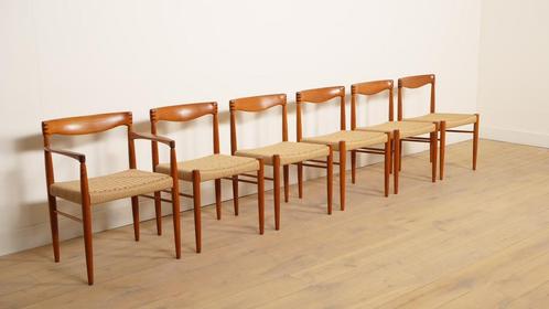 6 x eetkamerstoel | Bramin | H.W. Klein | Teak |, Huis en Inrichting, Stoelen, Ophalen of Verzenden