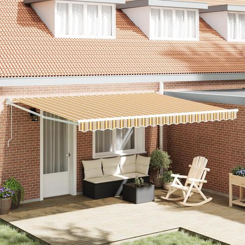 vidaXL Automatische Inklapbare Zonwering Multicolor Streep, Tuin en Terras, Zonneschermen, Nieuw, Verzenden
