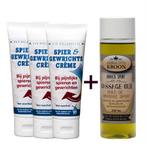3x  spiercreme 75ml +1x massageolie 200ml om pijnlijke, Verzenden, Nieuw