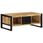 vidaXL Salontafel 90x50x36 cm massief ruw mangohout, 50 tot 100 cm, Verzenden, Nieuw, 50 tot 100 cm
