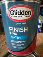 Glidden Finish Aqua Satin - RAL 7016 - 1 liter, Doe-het-zelf en Verbouw, Verf, Beits en Lak, Overige kleuren, Nieuw, Ophalen of Verzenden