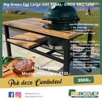 Big Green Egg Large met BBQ tafel nu met gratis Meater Plus